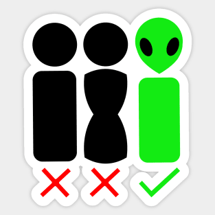 Alien Gender (Green) Sticker